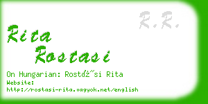 rita rostasi business card